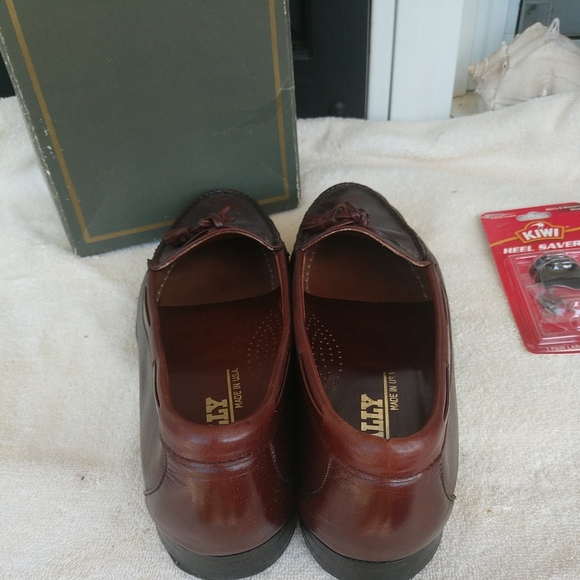 SOLD BALLY Men's Shoes Loafer's Brown Leather W/ Tassels W/ Original Box - Picture 8 of 12
